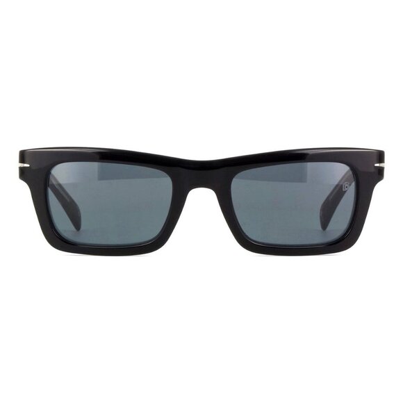 New DAVID BECKHAM Black Rectangle DB 7091/S 807IR Sunglasses Women - Picture 2 of 4